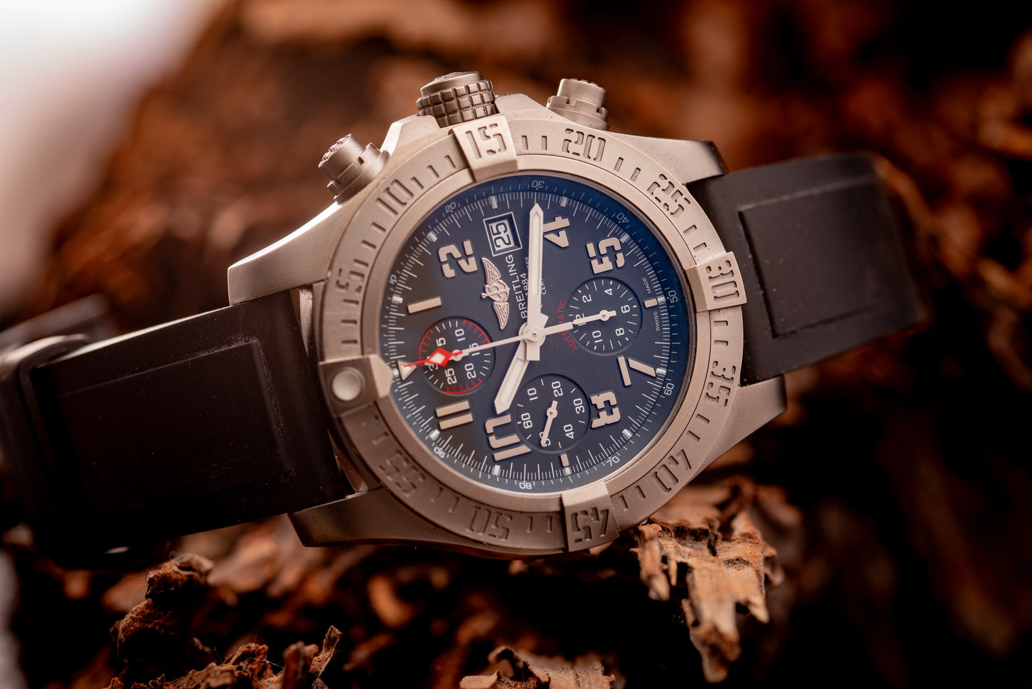 Breitling Avenger Bandit Titanium Ref Number E1338310/M534 Box And Papers 2 Additional Straps