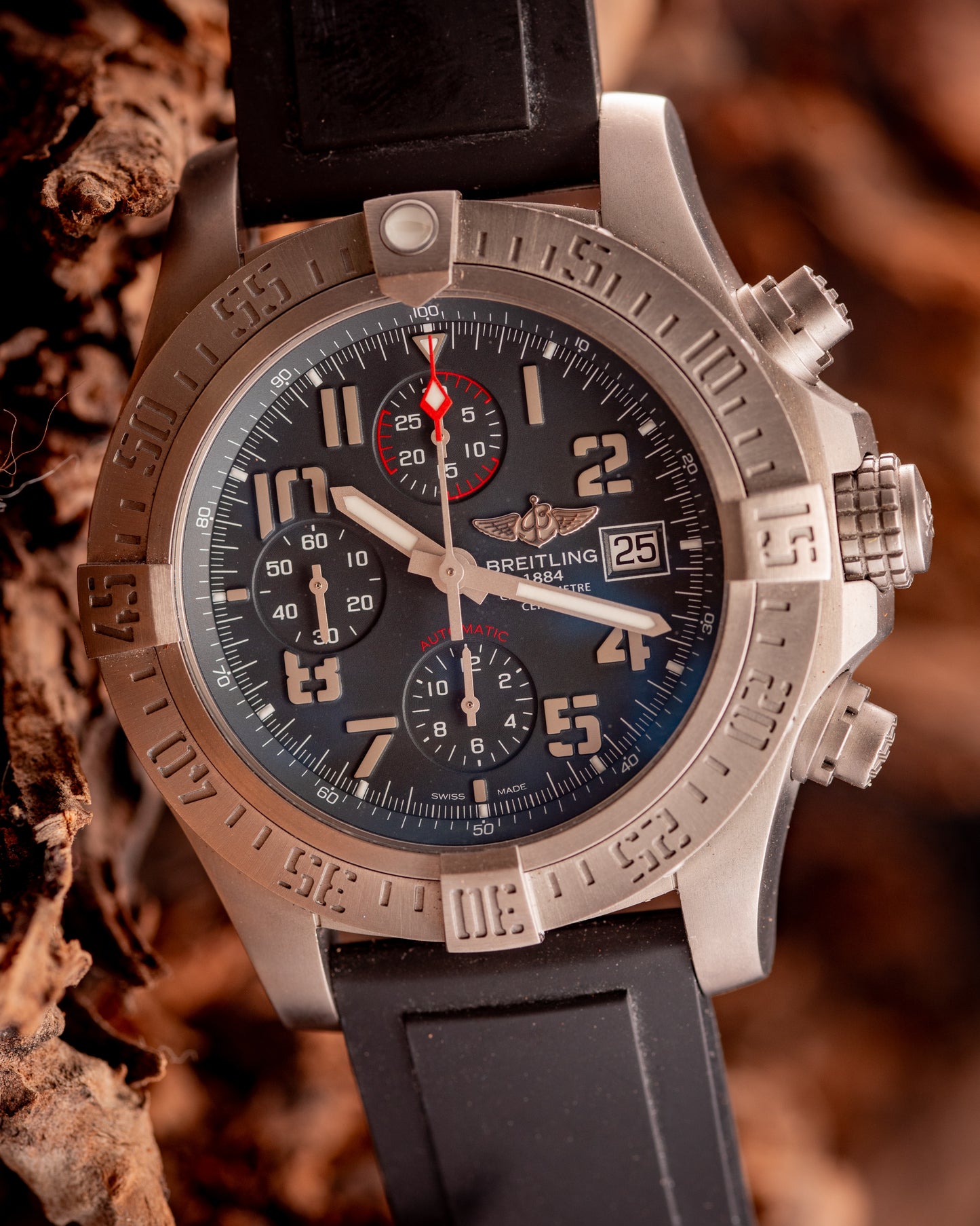 Breitling Avenger Bandit Titanium Ref Number E1338310/M534 Box And Papers 2 Additional Straps