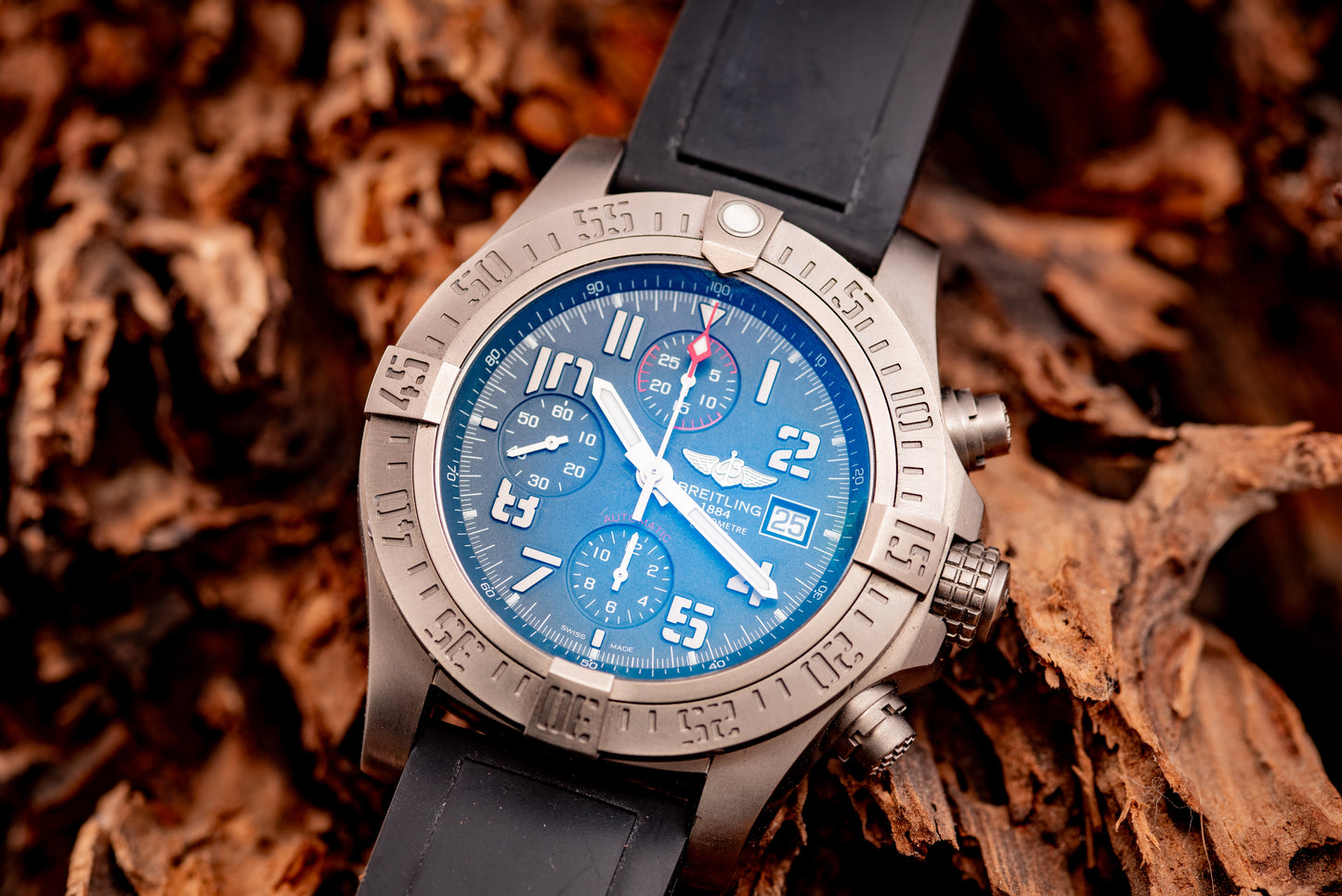 Breitling Avenger Bandit Titanium Ref Number E1338310/M534 Box And Papers 2 Additional Straps