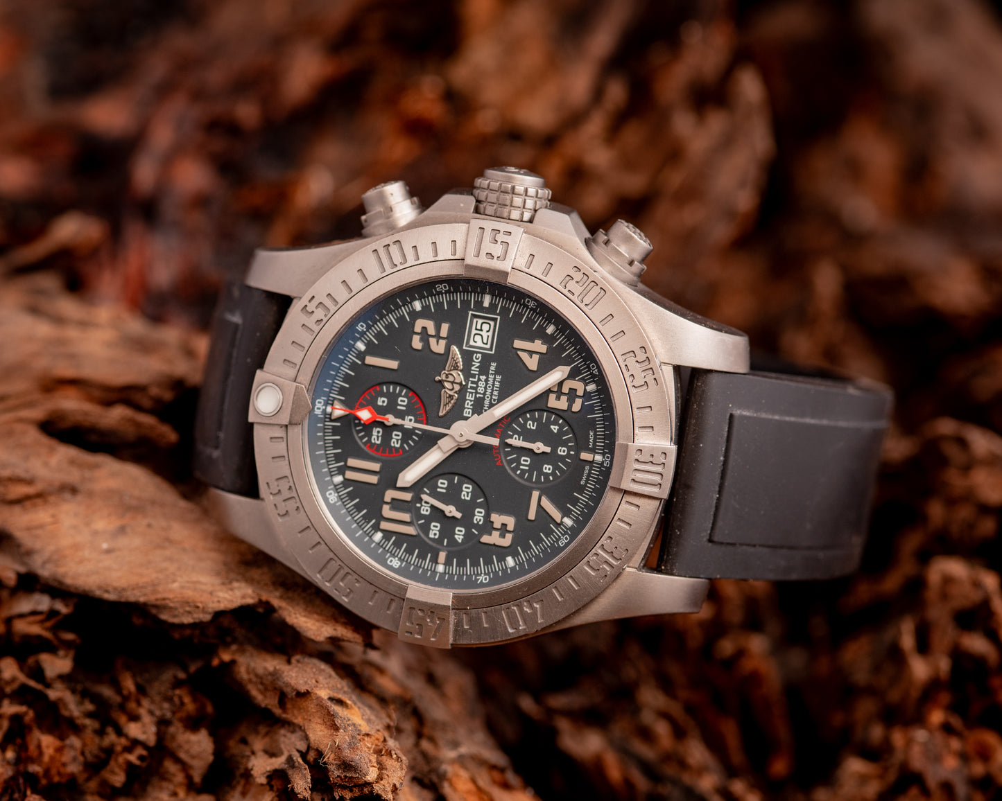 Breitling Avenger Bandit Titanium Ref Number E1338310/M534 Box And Papers 2 Additional Straps