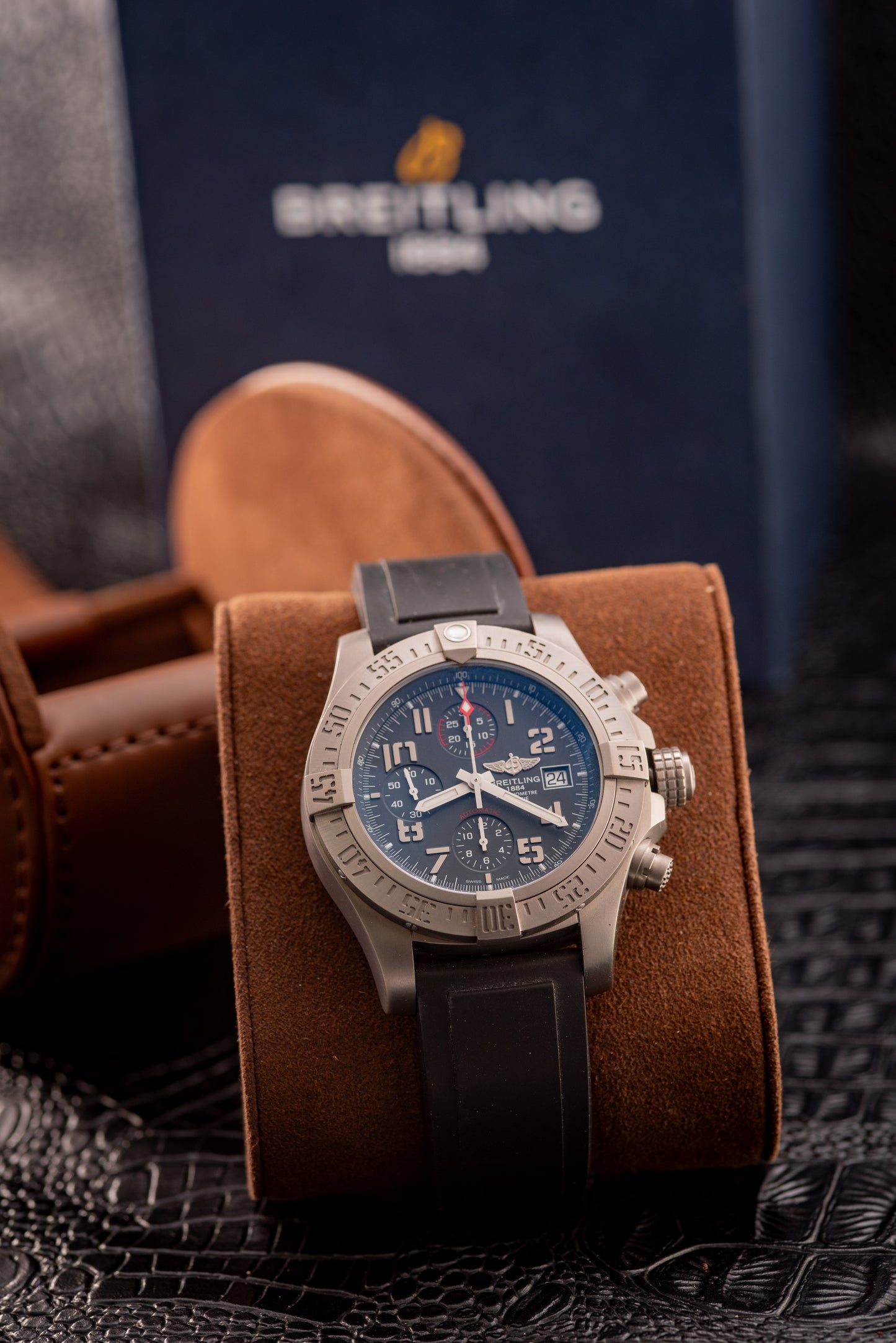 Breitling Avenger Bandit Titanium Ref Number E1338310/M534 Box And Papers 2 Additional Straps