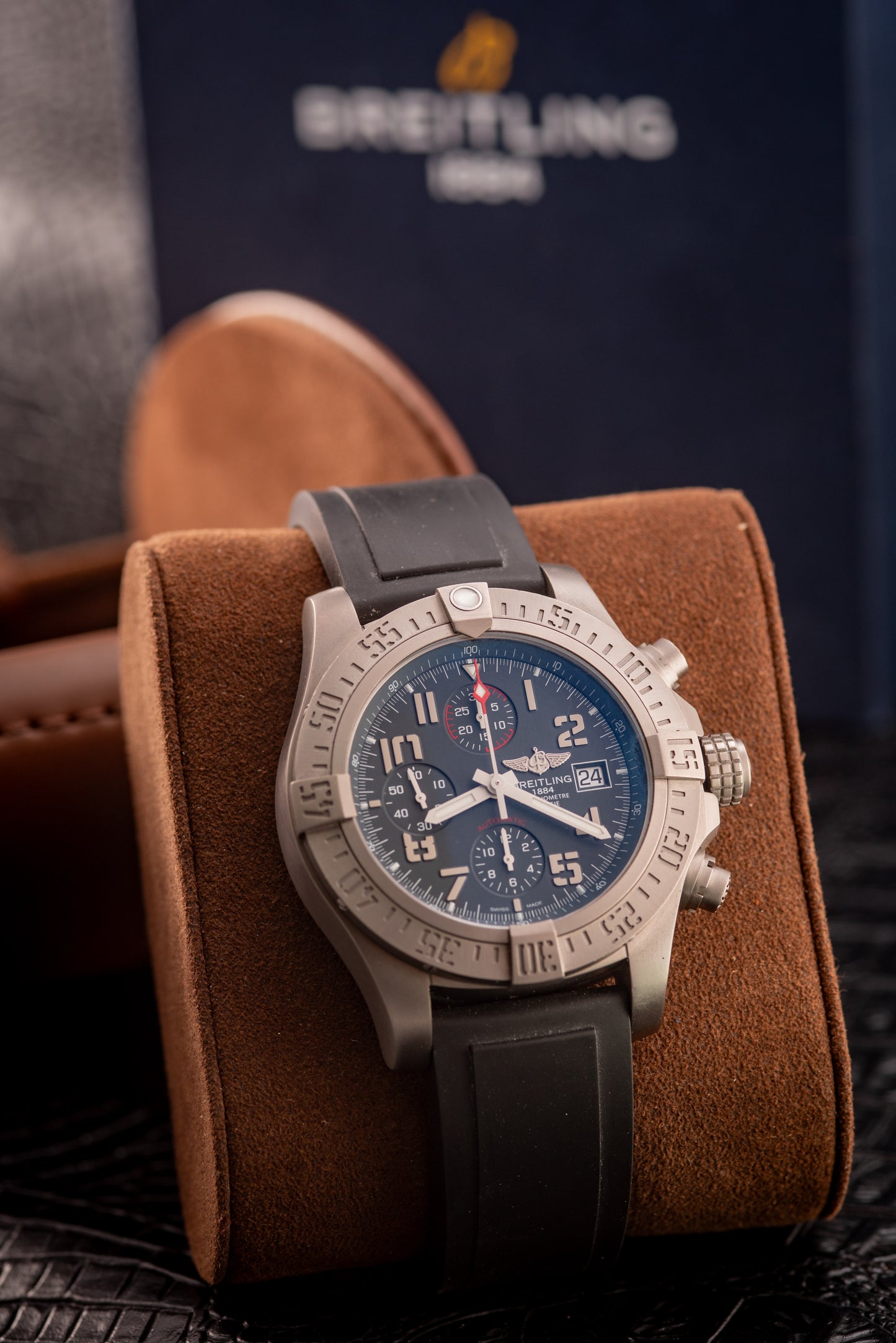 Breitling Avenger Bandit Titanium Ref Number E1338310/M534 Box And Papers 2 Additional Straps