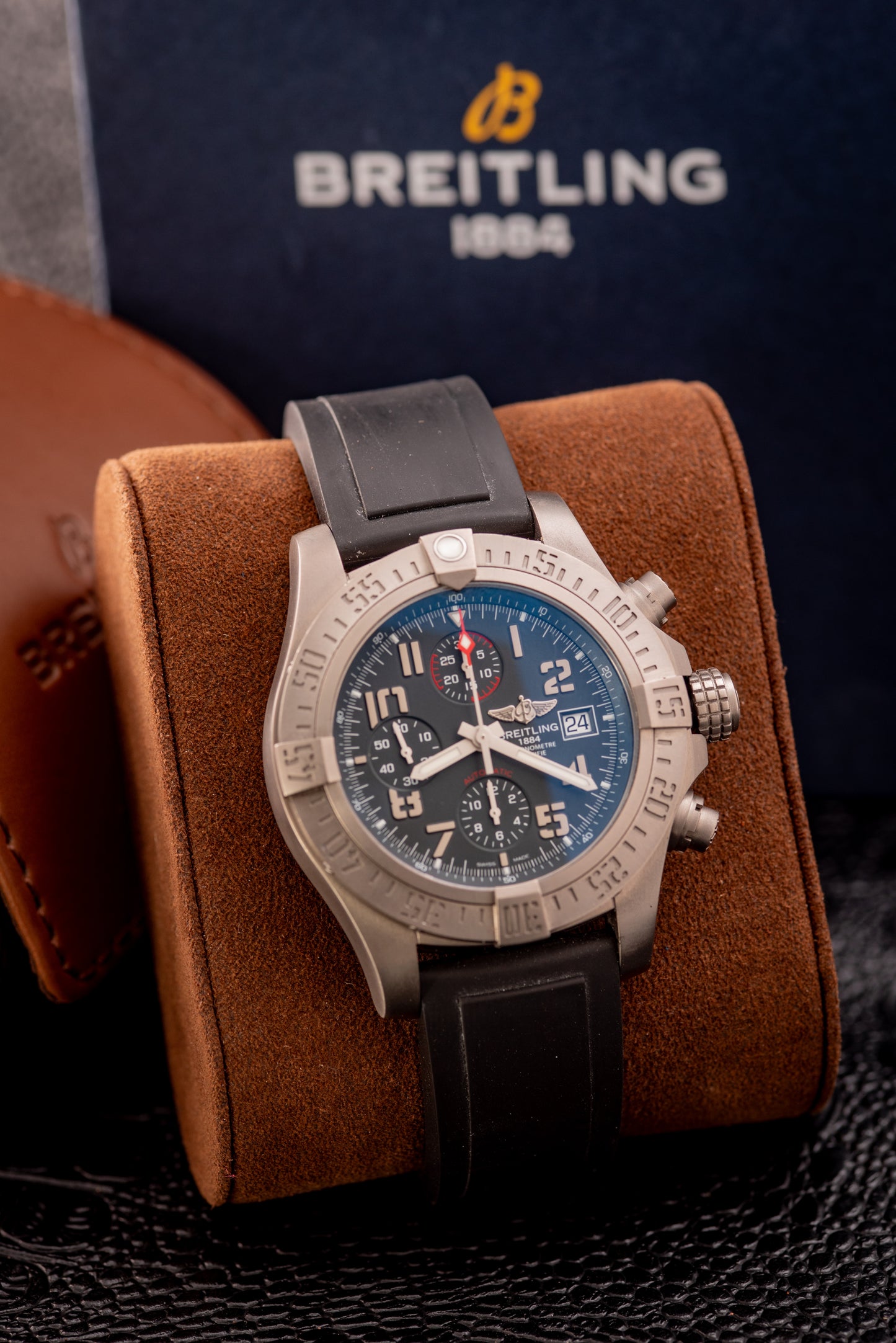 Breitling Avenger Bandit Titanium Ref Number E1338310/M534 Box And Papers 2 Additional Straps