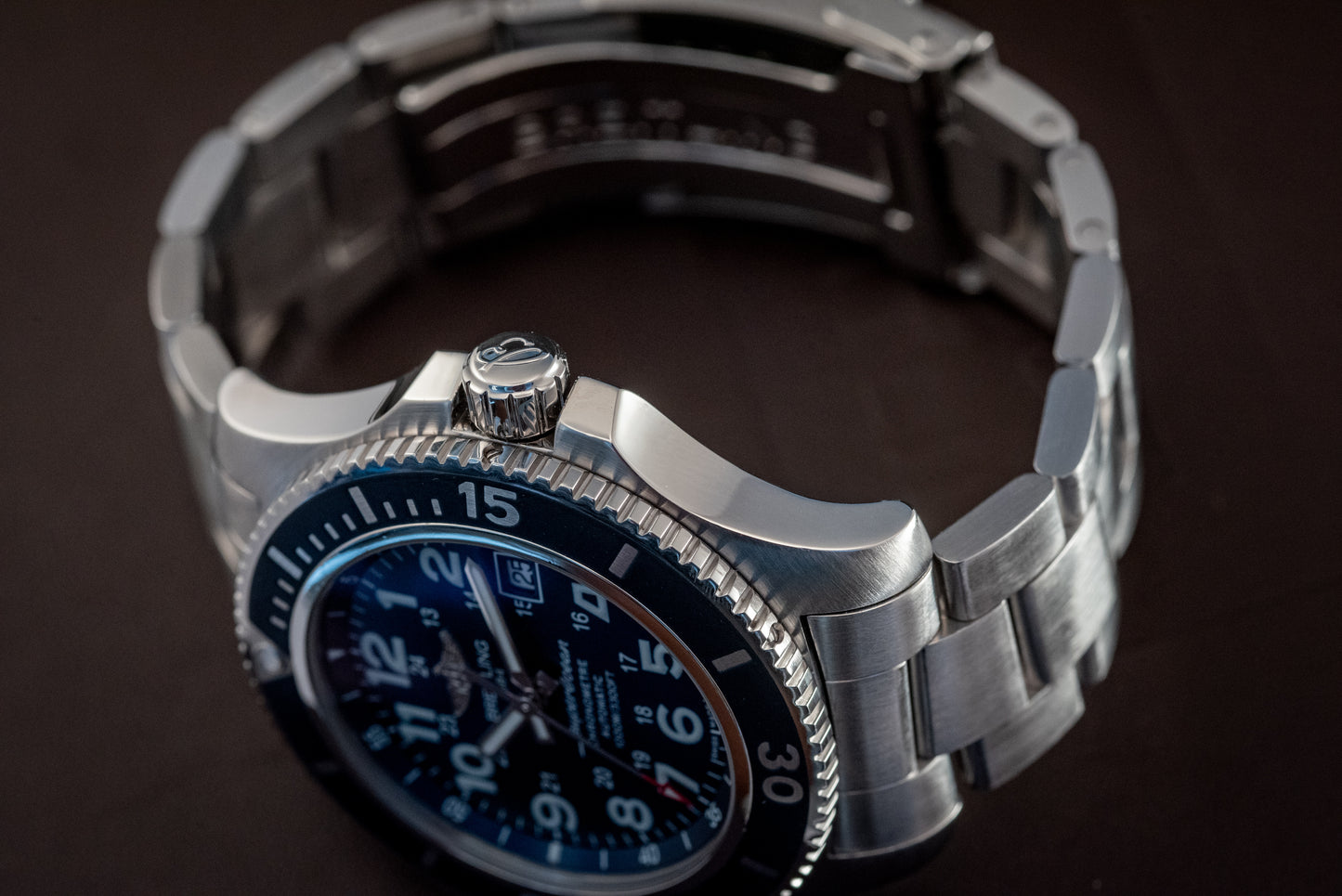 Breitling Superocean II 44MM Blue Dial 2019 Stainless Bracelet Ref A17392D8 / C910