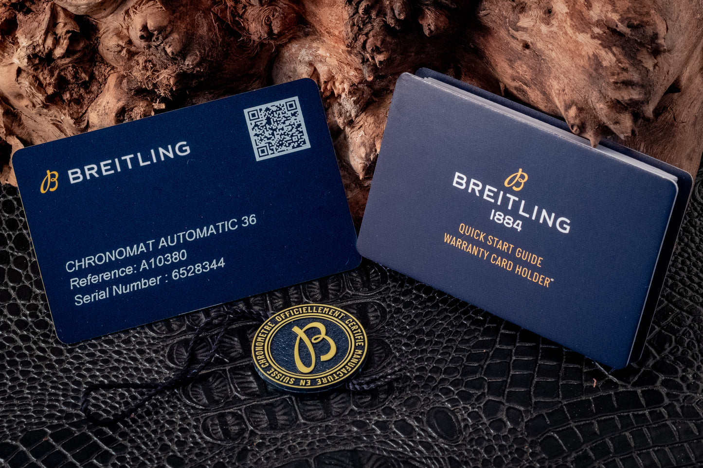 Breitling Chronomat 36MM Stainless Green Dial Diamonds Box Papers And Purchase Receipt Ref A10380591L1A1