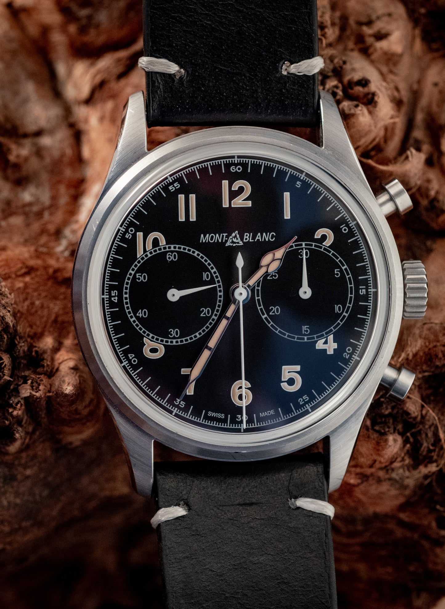 Montblanc 1858 AUTOMATIC CHRONOGRAPH 2023 Box And Papers Extra Strap Ref MB117835