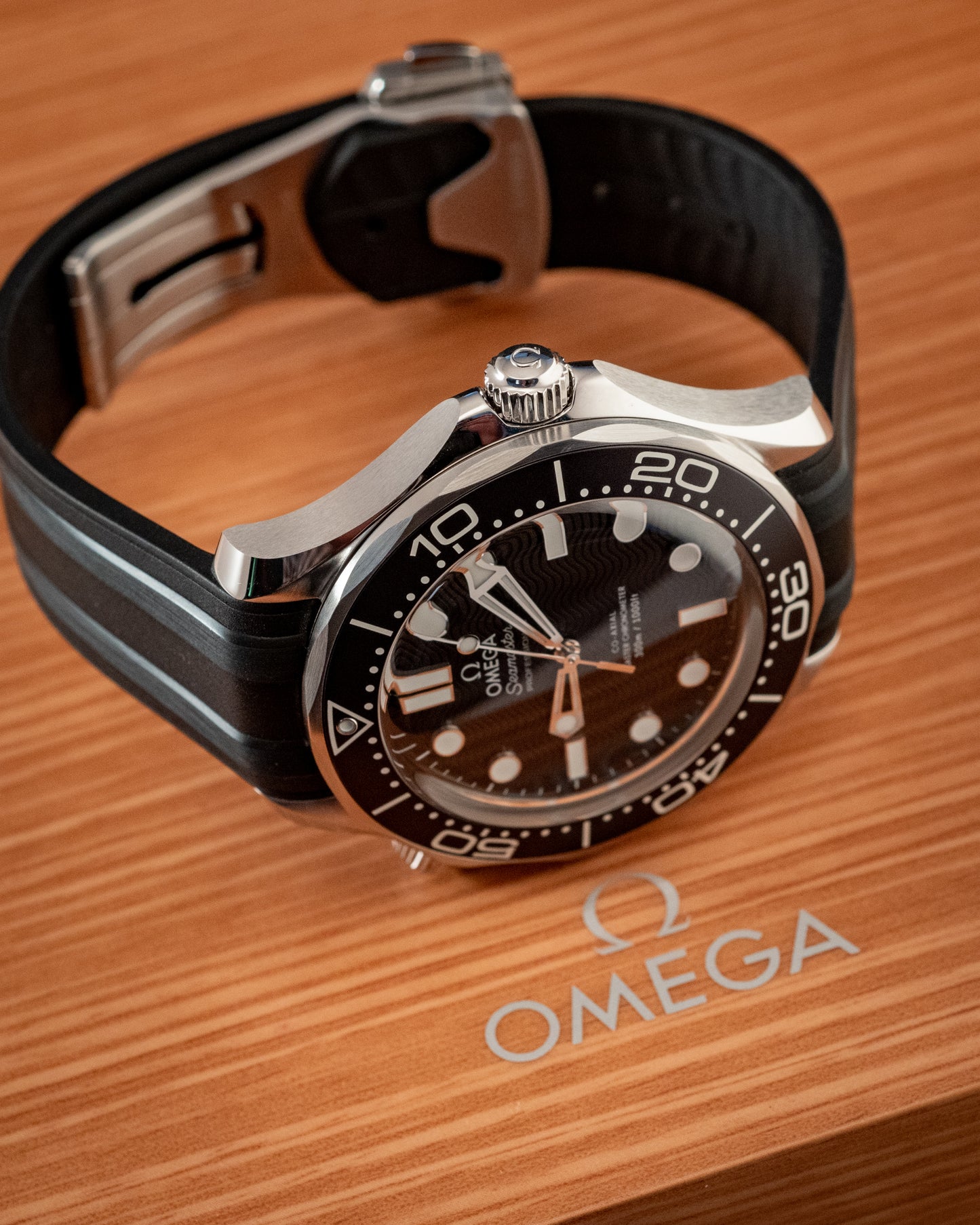 Omega July 2025 Seamaster Diver Black Wave Dial Box And Papers Ref 210.32.42.20.01.003