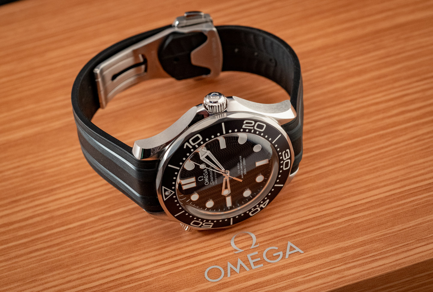 Omega July 2025 Seamaster Diver Black Wave Dial Box And Papers Ref 210.32.42.20.01.003