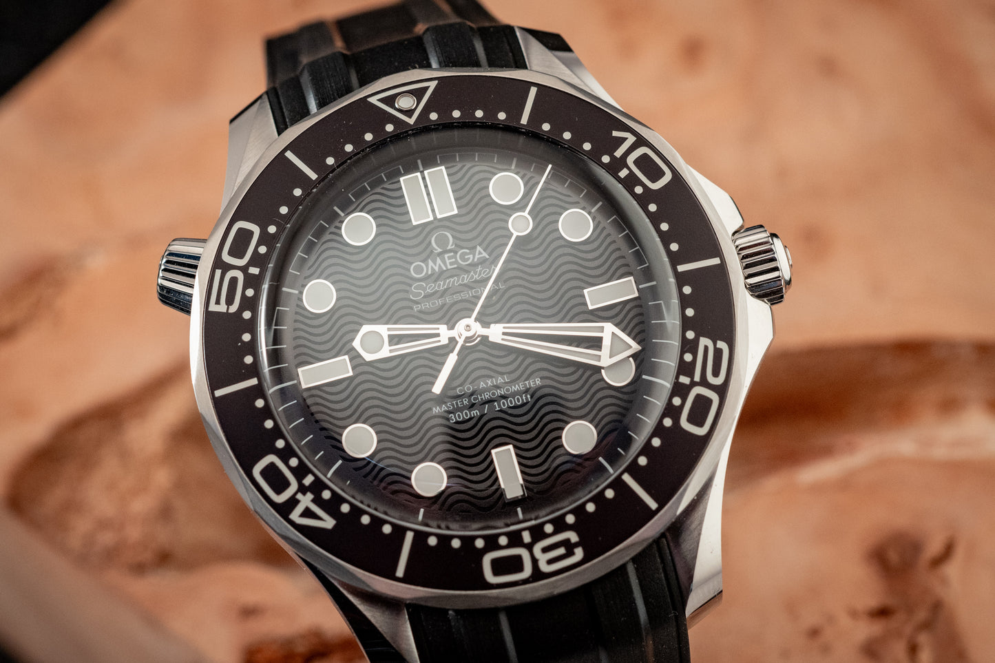 Omega July 2025 Seamaster Diver Black Wave Dial Box And Papers Ref 210.32.42.20.01.003