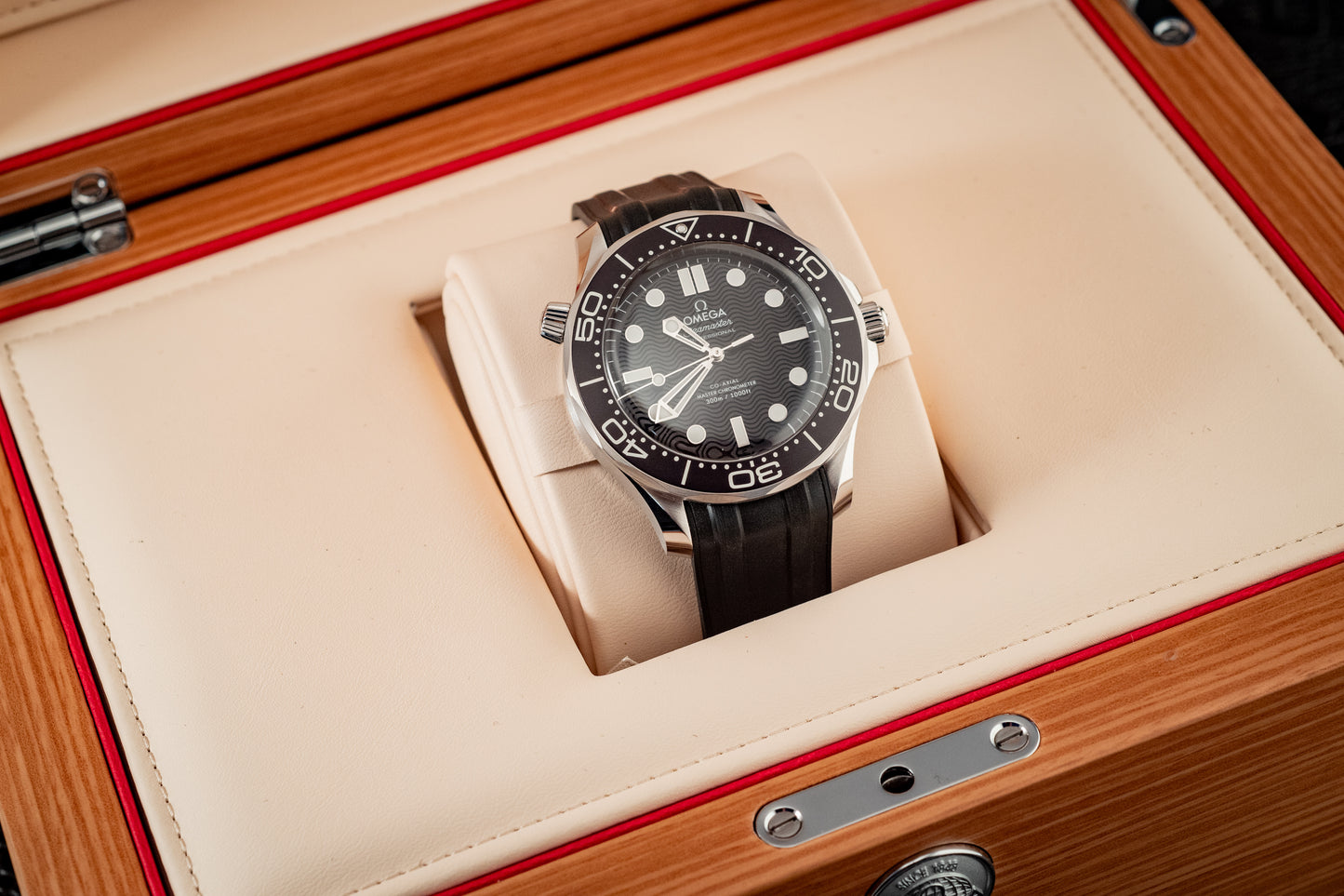 Omega July 2025 Seamaster Diver Black Wave Dial Box And Papers Ref 210.32.42.20.01.003