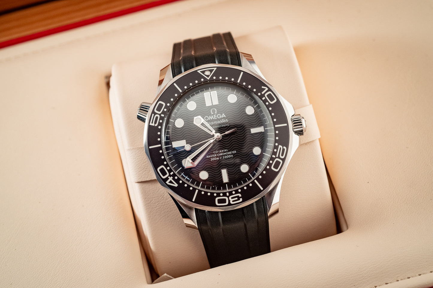 Omega July 2025 Seamaster Diver Black Wave Dial Box And Papers Ref 210.32.42.20.01.003