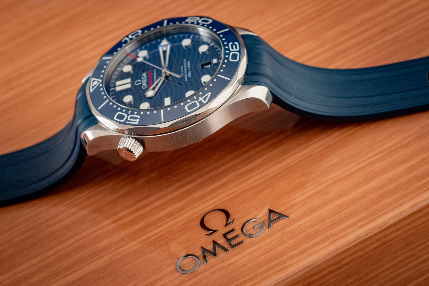 Omega Seamaster Diver 300m Blue Waves 2021 Box And Papers Ref 210.32.42.20.03.001