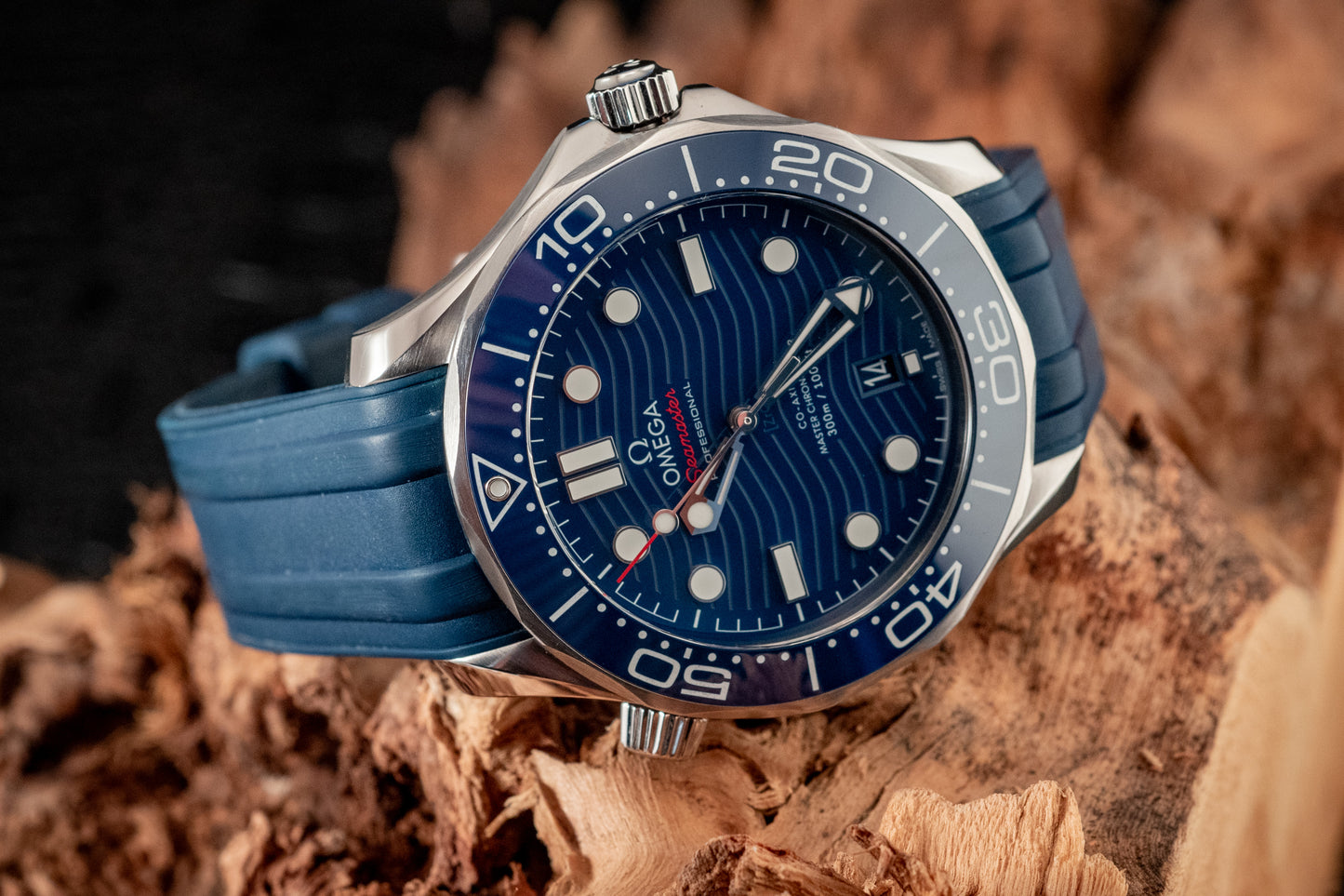 Omega Seamaster Diver 300m Blue Waves 2021 Box And Papers Ref 210.32.42.20.03.001