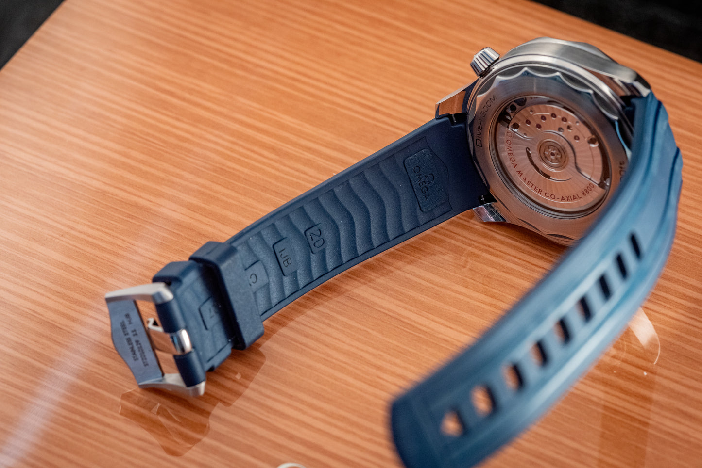 Omega Seamaster Diver 300M Co-Axial Master Chronometer Blue Dial Rubber Strap Watch 42mm Ref 210.32.42.20.03.001