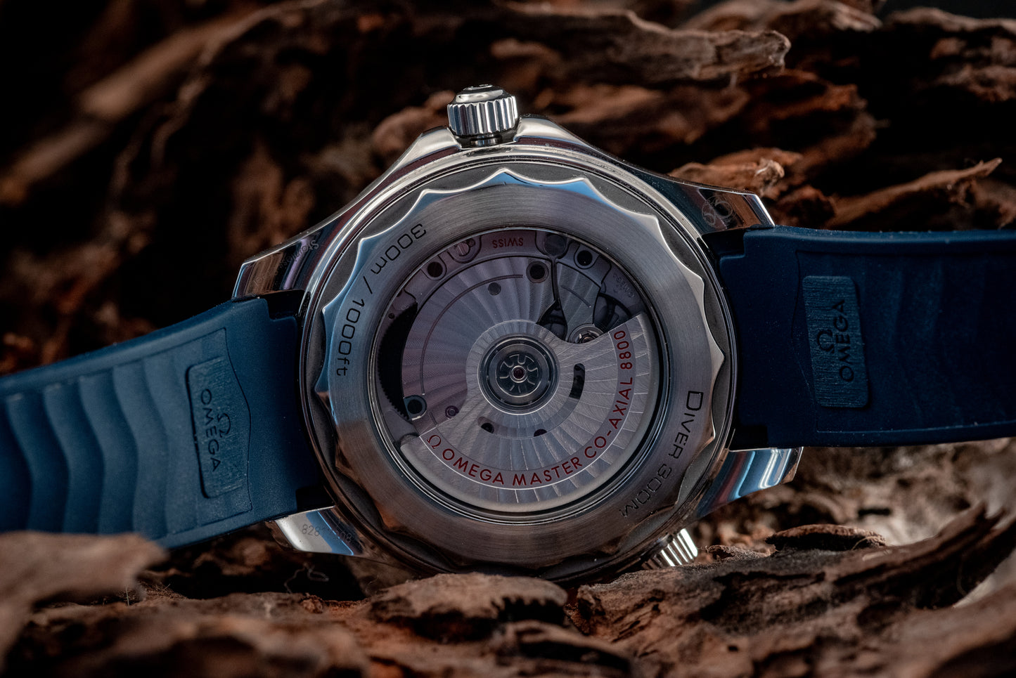 Omega Seamaster Diver 300M Co-Axial Master Chronometer Blue Dial Rubber Strap Watch 42mm Ref 210.32.42.20.03.001