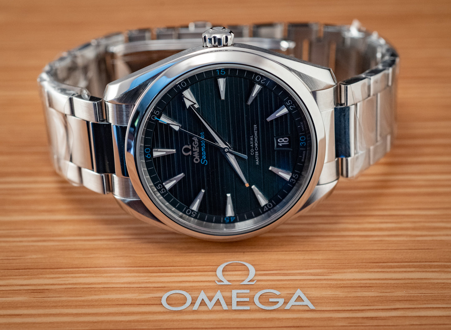 Omega 2024 Seamaster Aqua Terra Teak Blue Box And Papers Ref 220.10.41.21.03.001
