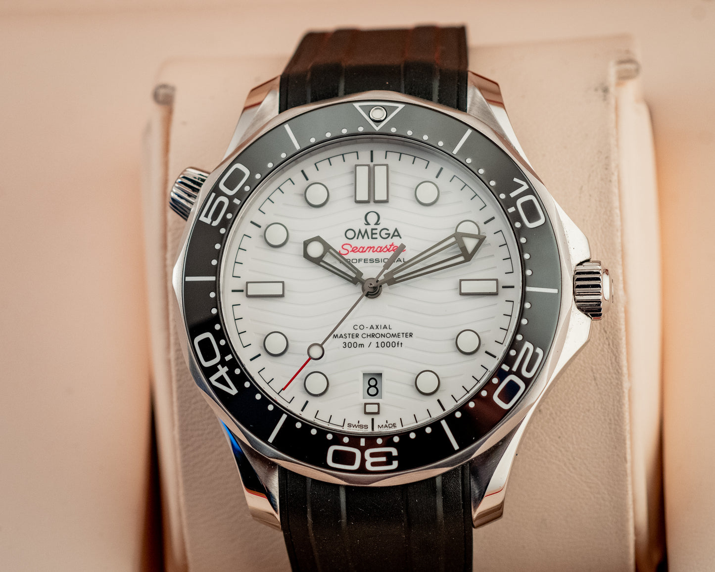 Omega 2024 Seamaster Diver 300M 42MM White Wave Box And Papers Ref 210.32.42.20.04.001
