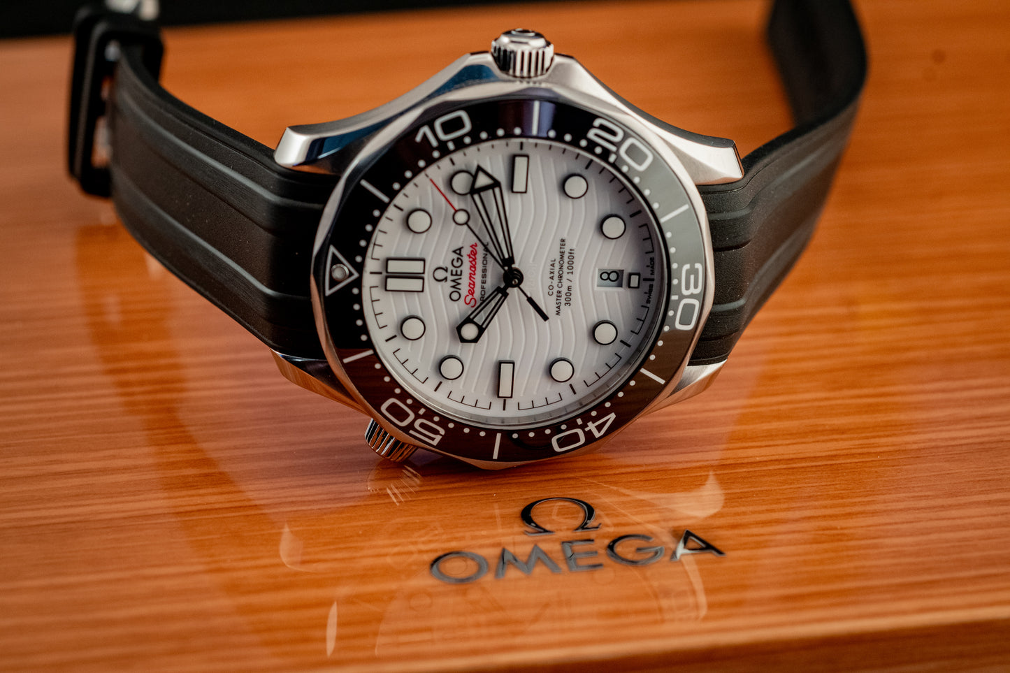 Omega 2024 Seamaster Diver 300M 42MM White Wave Box And Papers Ref 210.32.42.20.04.001