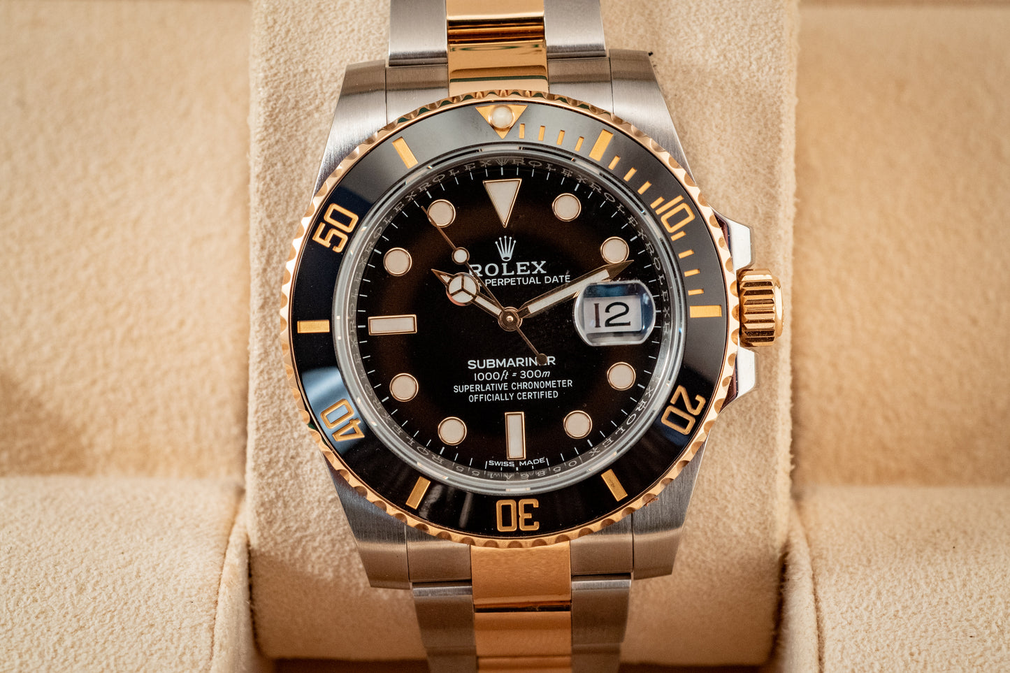Rolex Two Tone Submariner Date 2018 40mm Box and Papers Ref 116613LN