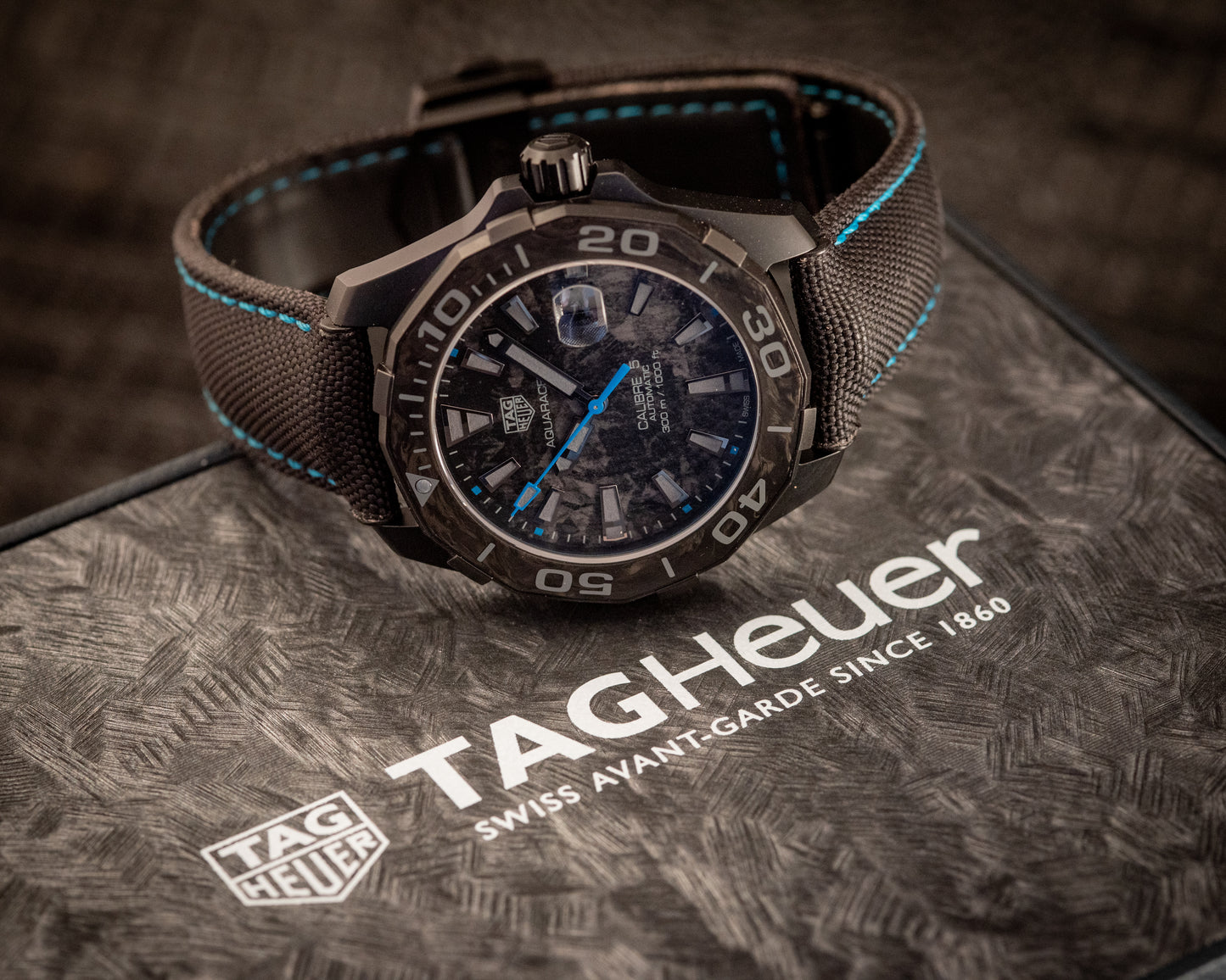 TAG Heuer Aquaracer Carbon Titanium Ref WBD218C.FC6447 Box And Papers