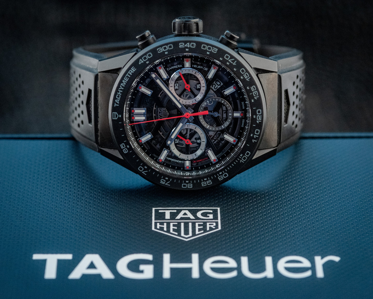 TAG Heuer Carrera Caliber Heuer 02 Chronograph CBG2A90.FT6173 Box And Papers Original Purchase Receipt
