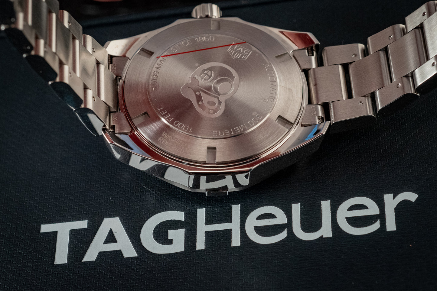 TAG Heuer Aquaracer 300M Green Stripes Box And Papers Ref WAY201S.BA0927