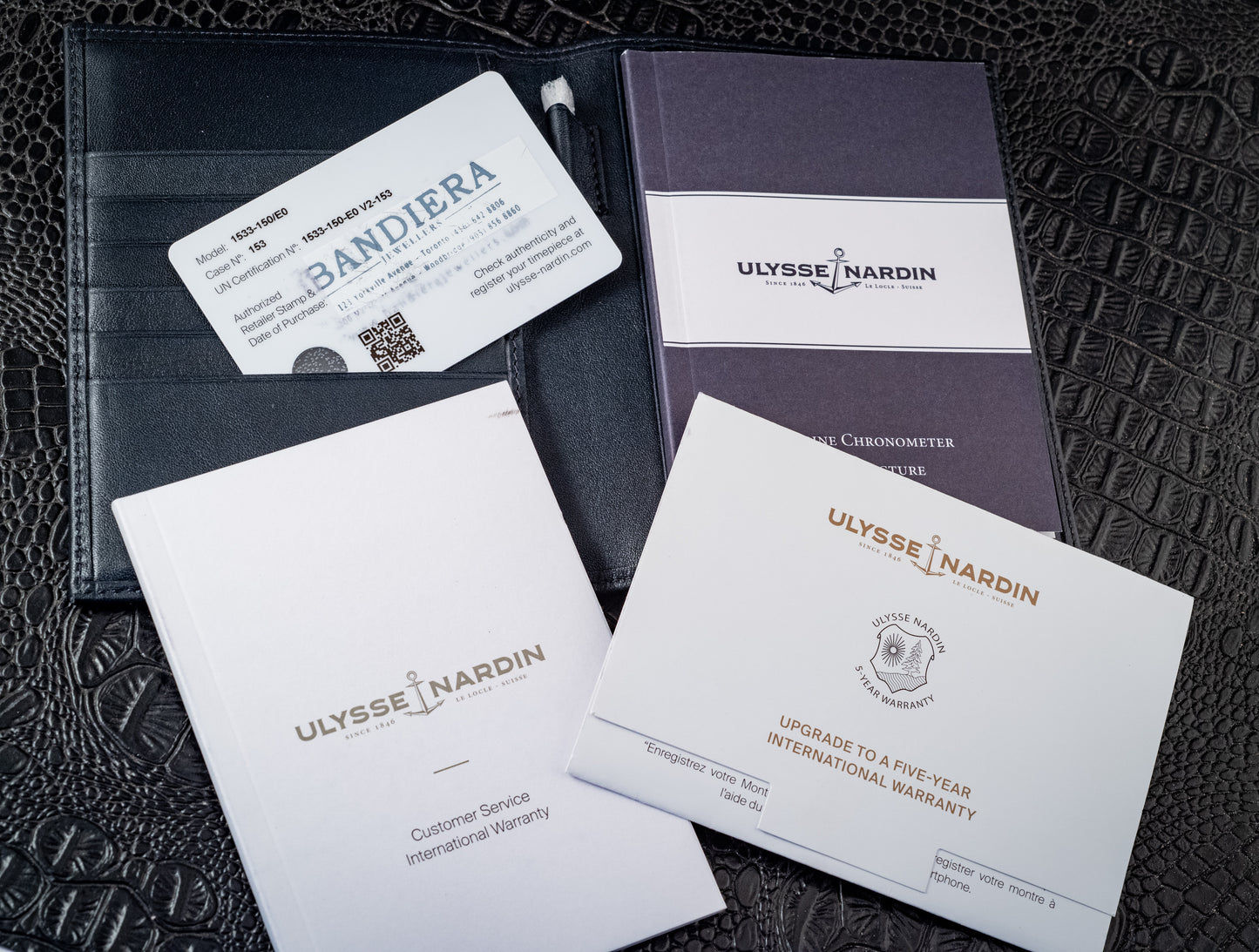 Ulysse Nardin Marine Chronograph 43mm Annual Calendar Box And Papers Ref 1533-150/EO