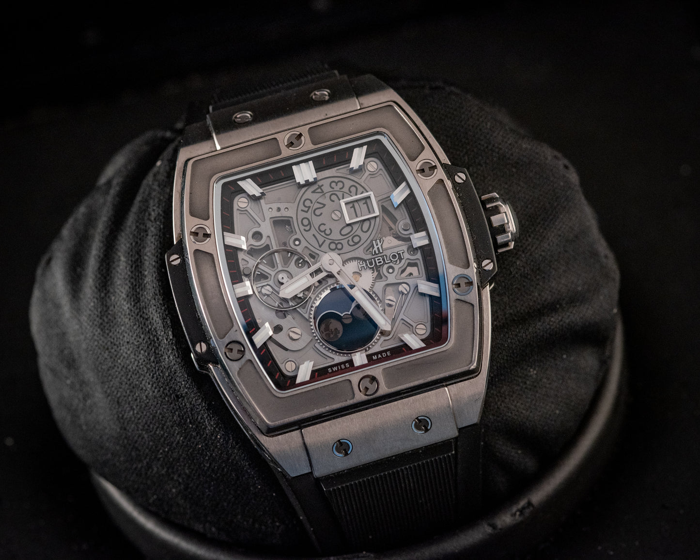 Hublot Spirit Of Big Bang Moonphase Titanium Skeleton Ref 647.NX.1137.RX Box And Papers 2021