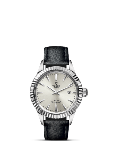 Tudor Style 28 Stainless Steel / Fluted / Silver / Strap : Ref Number 12110-0021