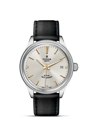 Tudor Style 38 Stainless Steel / Silver-Diamond / Strap : Ref Number 12500-0020