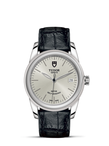 Tudor Glamour Date 36 Stainless Steel / Silver / Strap : Ref Number 55000-0042