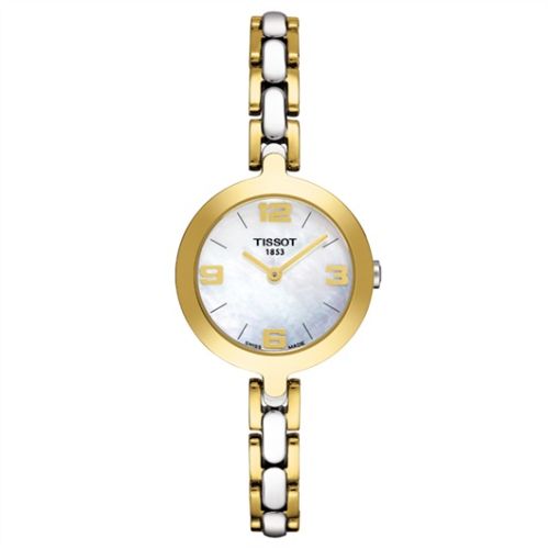 Tissot Flamingo Yellow Gold PVD / MOP / Strap : Ref Number T003.209.22.117.00