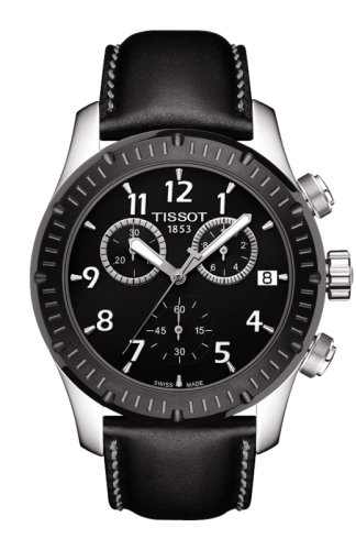 Tissot V8 Quartz Chronograph PVD Bezel Leather : Ref Number T039.417.26.057.00
