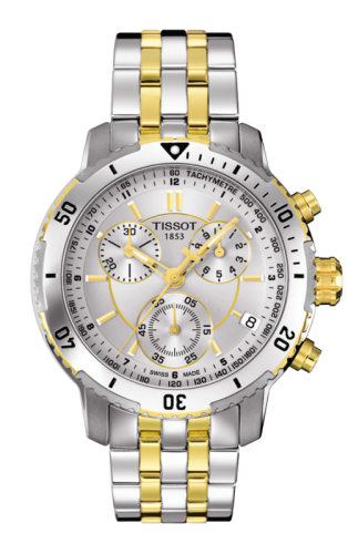 Tissot PRS 200 Quartz Chronograph Two Tone Silver : Ref Number T067.417.22.031.00