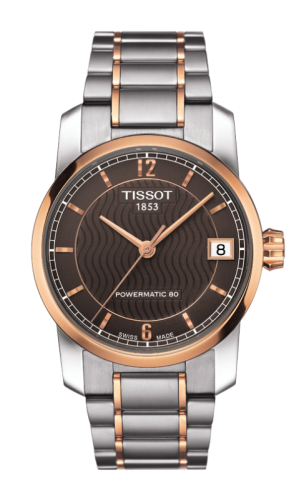 Tissot Powermatic 80 Lady Titanium / PVD Gold / Brown : Ref Number T087.207.55.297.00