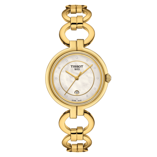 Tissot Flamingo PVD Yellow Gold / MOP / Bracelet : Ref Number T094.210.33.116.00