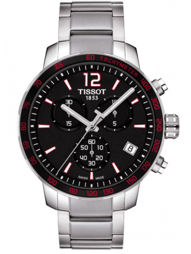 Tissot Quickster Chronograph Stainless Steel / Black / Bracelet : Ref Number T095.417.11.057.00