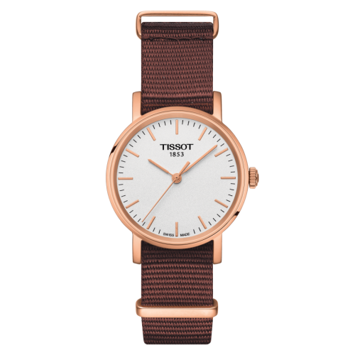 Tissot Everytime Small Rose Gold PVD / Silver / NATO : Ref Number T109.210.37.031.00