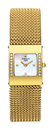 Tissot Bellflower Square Yellow Gold / Diamond / Bracelet : Ref Number T74.3.308.71