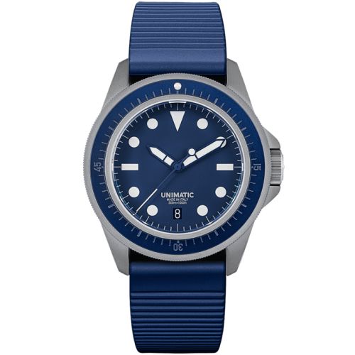 Unimatic Modello Uno U1S-T-MP Titanium / Blue : Ref Number U1S-T-MP