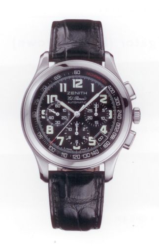 Zenith Class Sport El Primero Stainless Steel / Black / Strap : Ref Number 03.0510.400/24.C492
