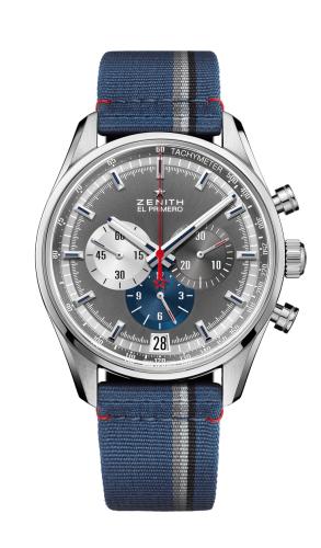 Zenith El Primero Chronomaster 42 Stainless Steel / Anthracite / Fabric : Ref Number 03.2040.400/26.C802