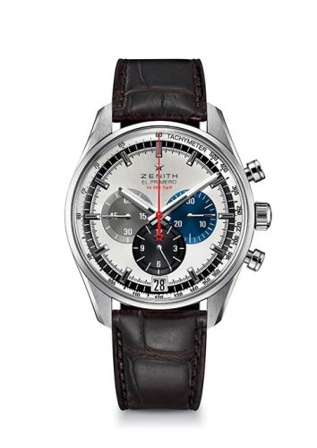 Zenith El Primero Chronomaster 42 Stainless Steel / Silver / Alligator : Ref Number 03.2040.400/69.C494