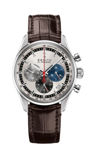 Zenith El Primero Chronomaster 42 Stainless Steel / Silver / Alligator : Ref Number 03.2040.400/69.C777
