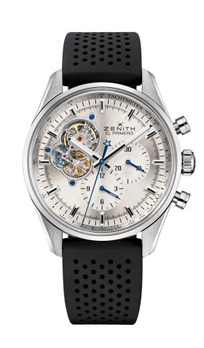 Zenith El Primero Chronomaster Open Stainless Steel / Silver/ Rubber : Ref Number 03.2040.4061/01.R576
