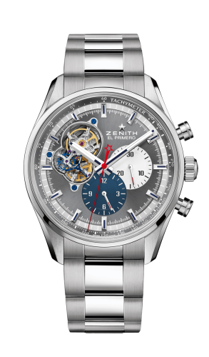 Zenith El Primero Chronomaster Open Stainless Steel / Grey 1969 / Bracelet : Ref Number 03.2040.4061/23.M2040