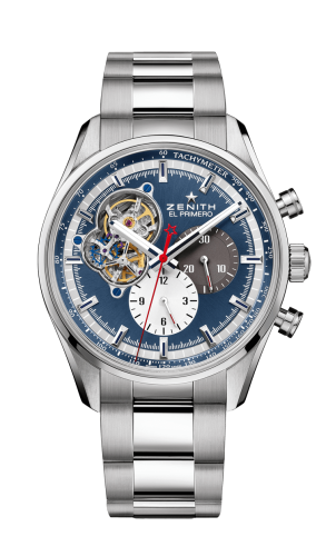 Zenith El Primero Chronomaster Open Stainless Steel / Blue 1969 / Bracelet : Ref Number 03.2040.4061/52.M2040