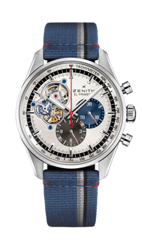 Zenith El Primero Chronomaster Open Stainless Steel / Silver 1969 / Fabric : Ref Number 03.2040.4061/69.C802