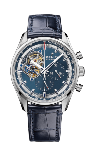 Zenith El Primero Chronomaster Open Stainless Steel / Blue / Alligator : Ref Number 03.20416.4061/51.C700