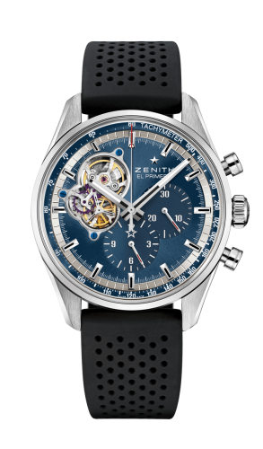 Zenith El Primero Chronomaster Open Stainless Steel / Blue / Rubber : Ref Number 03.20416.4061/51.R576